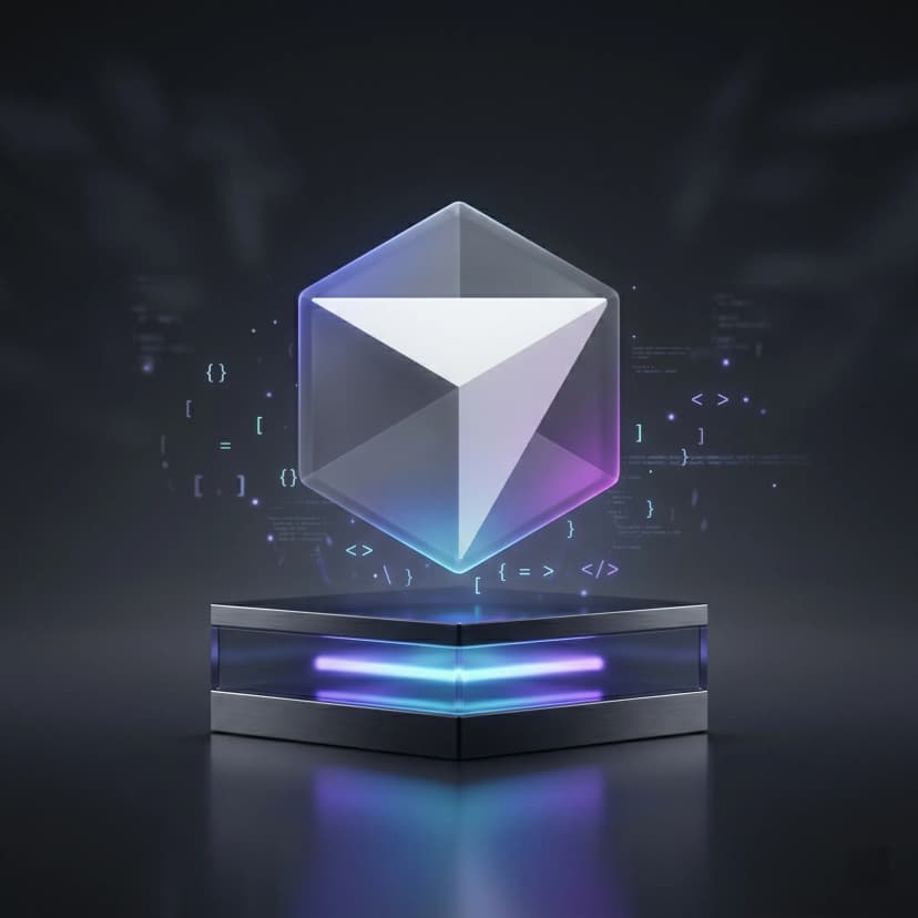 Cursor-focused course visual with branded centerpiece.