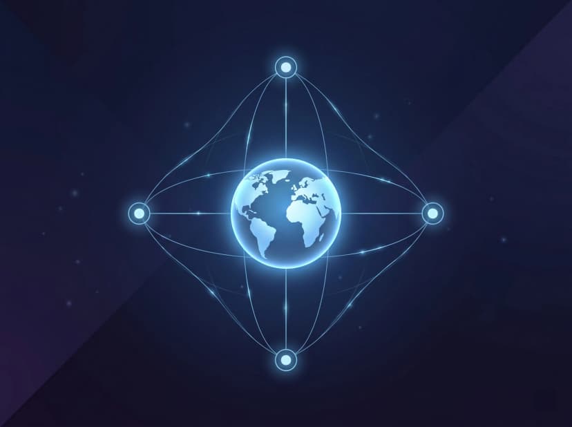 Connected globe icon representing online live delivery.