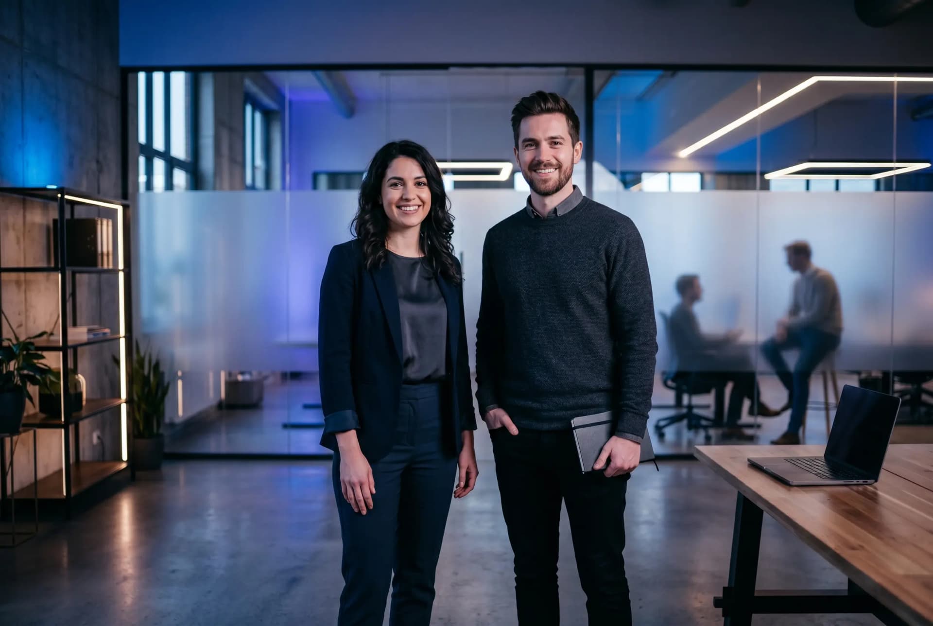 Portrait of experienced AI software training practitioners.